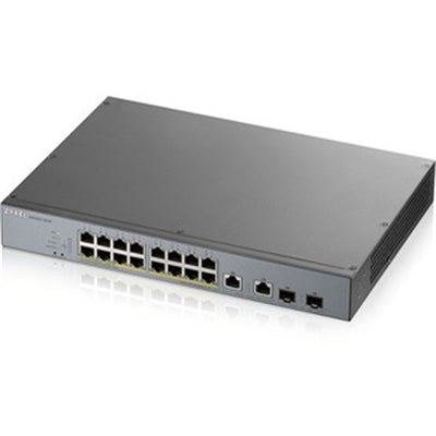 ZyXEL 16-Port Gigabit PoE+ L2 Web Managed Switch (250W) w/2 SFP Uplink
