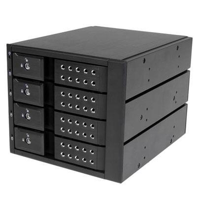 StarTech HARD DRIVE BAY MOBILE RACK 3.5 SATA SAS HDD TRAYLESS HOT SWAP
