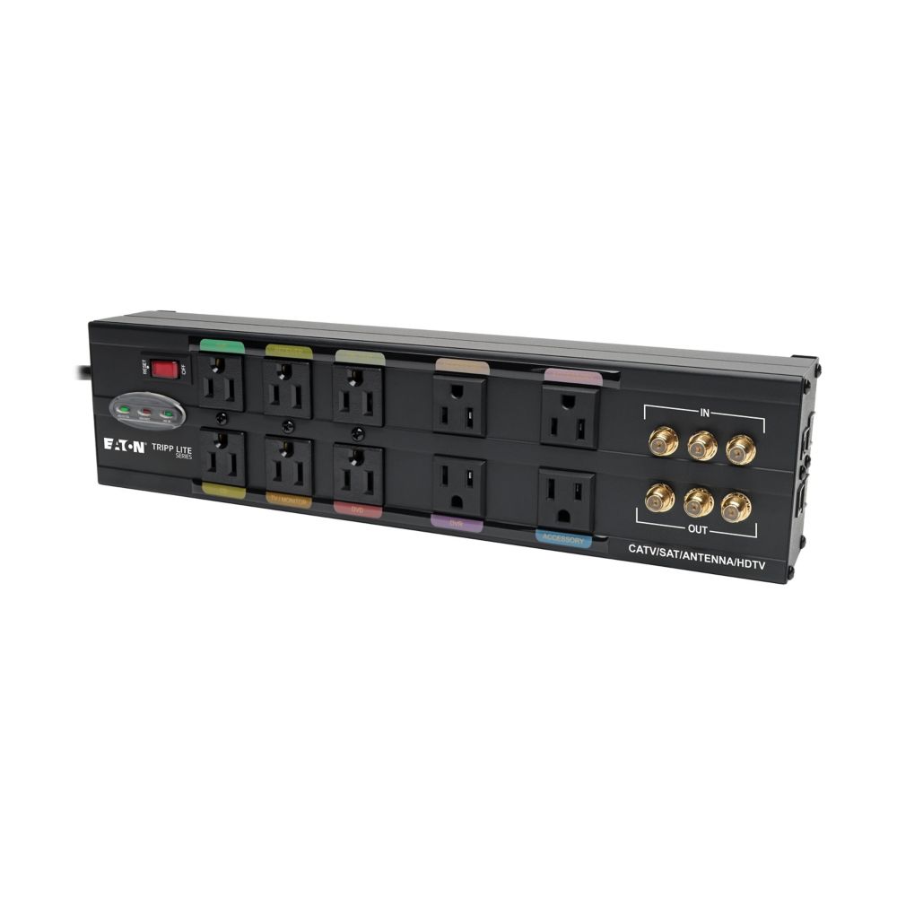 EATON TRIPP LITE SERIES ISOBAR 10-OUTLET HOME/BUSINESS THEATER SURGE PROTECTOR,