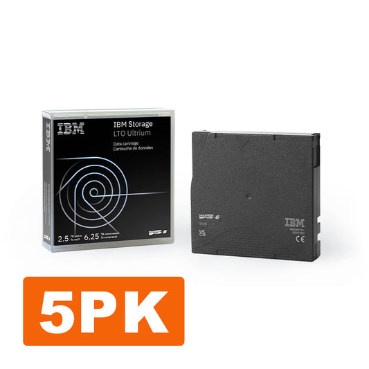 IBM LTO, Ultrium-6, 2.5TB/6.25TB BARIUM FERRITE (BaFe) 5pk