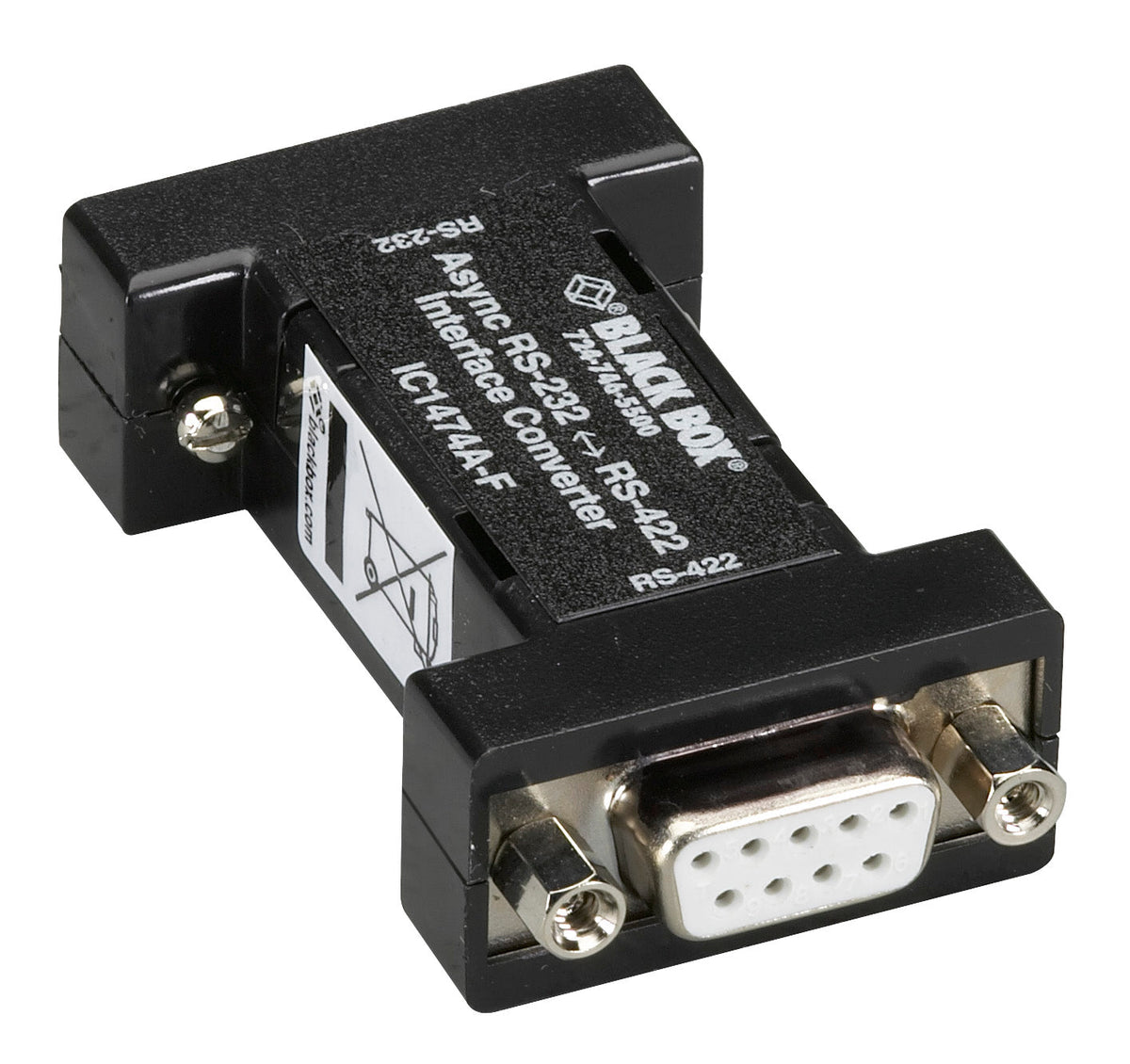 BLACK ASYNC RS232 TO RS422 INTERFACE CONVERTER - DB9 TO DB9