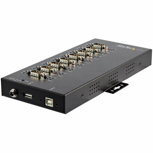StarTech INDUSTRIAL 8 PORT SERIAL HUB 15KV LEVEL 4 ESD - IP30 RATING METAL USB TO SERIAL