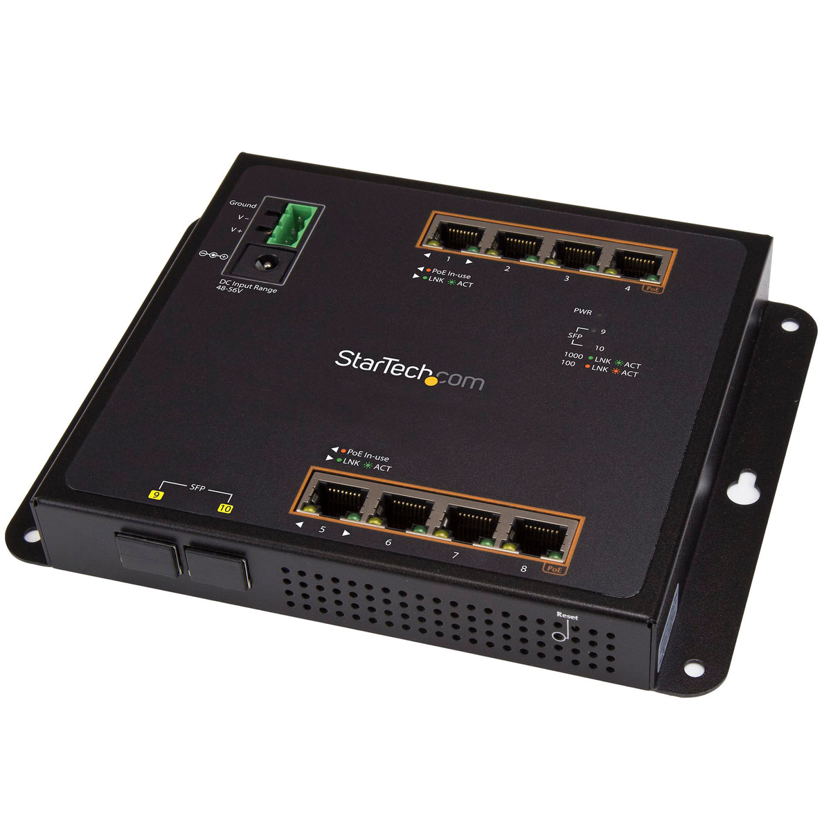 StarTech INDUSTRIAL 8 + 2PORT GIGABIT POE+ SWITCH