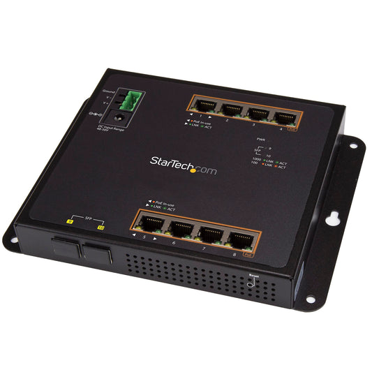 StarTech INDUSTRIAL 8 + 2PORT GIGABIT POE+ SWITCH