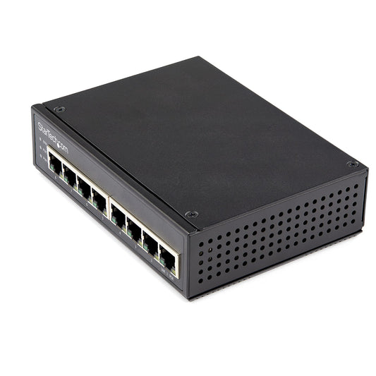 StarTech 8 PORT GIGABIT ETHERNET SWITCH POE UNMANAGED INDUSTRIAL RUGGED
