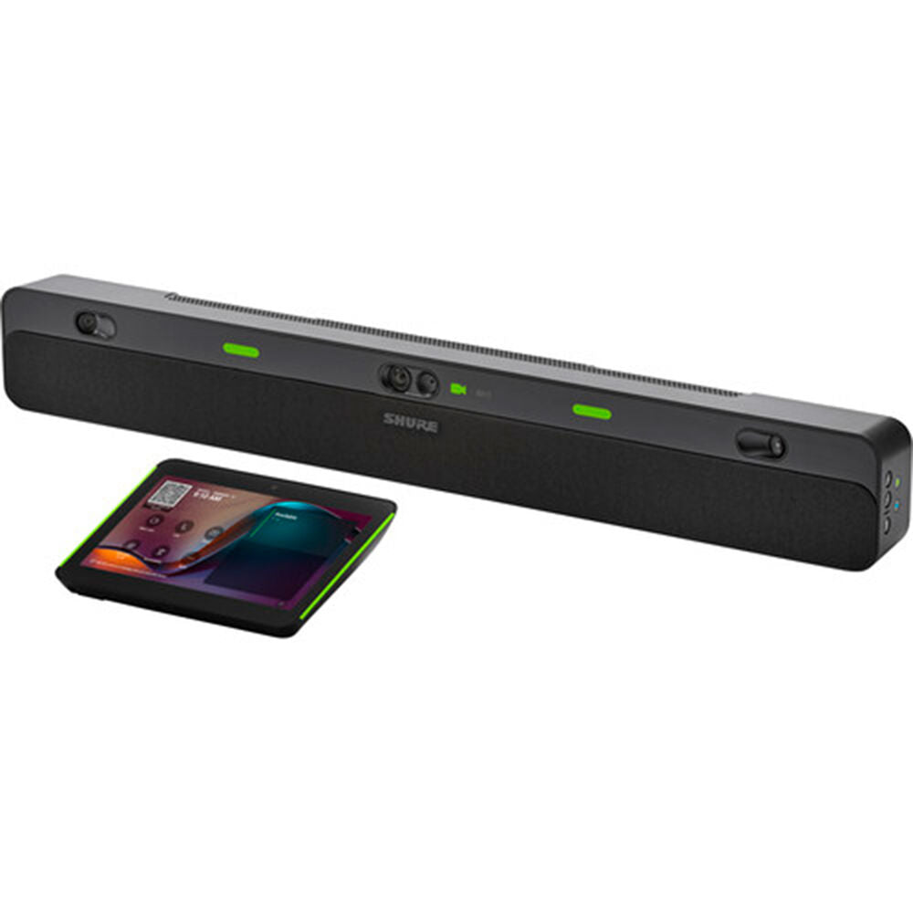 SHURE INTELLIMIX BAR PRO KIT. BLACK. ALL-IN-ONE VIDEO BAR AND TOUCH PANEL CERTIFIED FO
