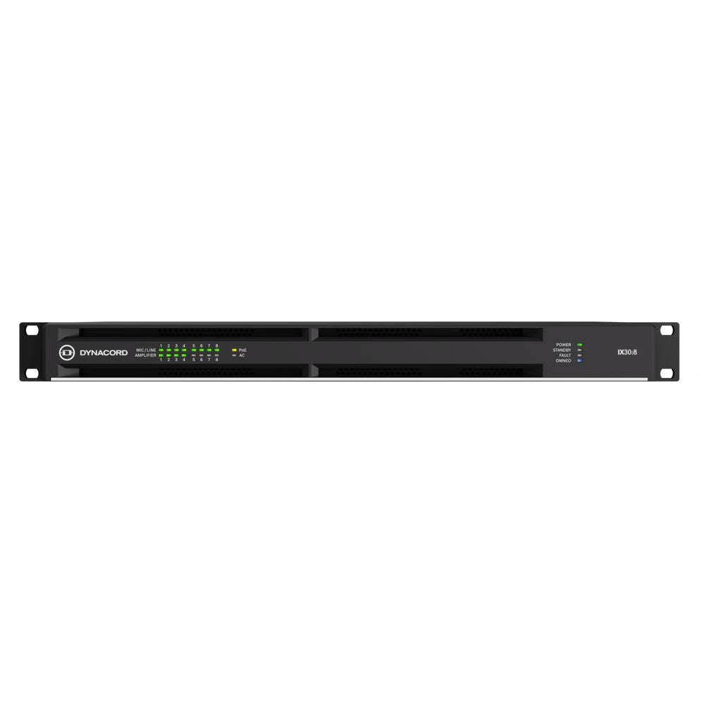 DYNCRD 8 Channel networked DSP amplifier with 3 kW powerTANK