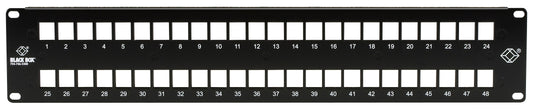 BLACK MULTIMEDIA PATCH PANEL - 2U, 48-PORT