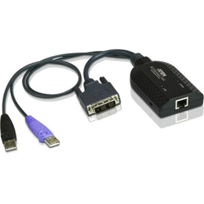 ATEN DVI USB VM KVM ADAPTER W/ CARD READER - 1 X RJ-45 FEMALE, 2 X USB TYPE A MALE,