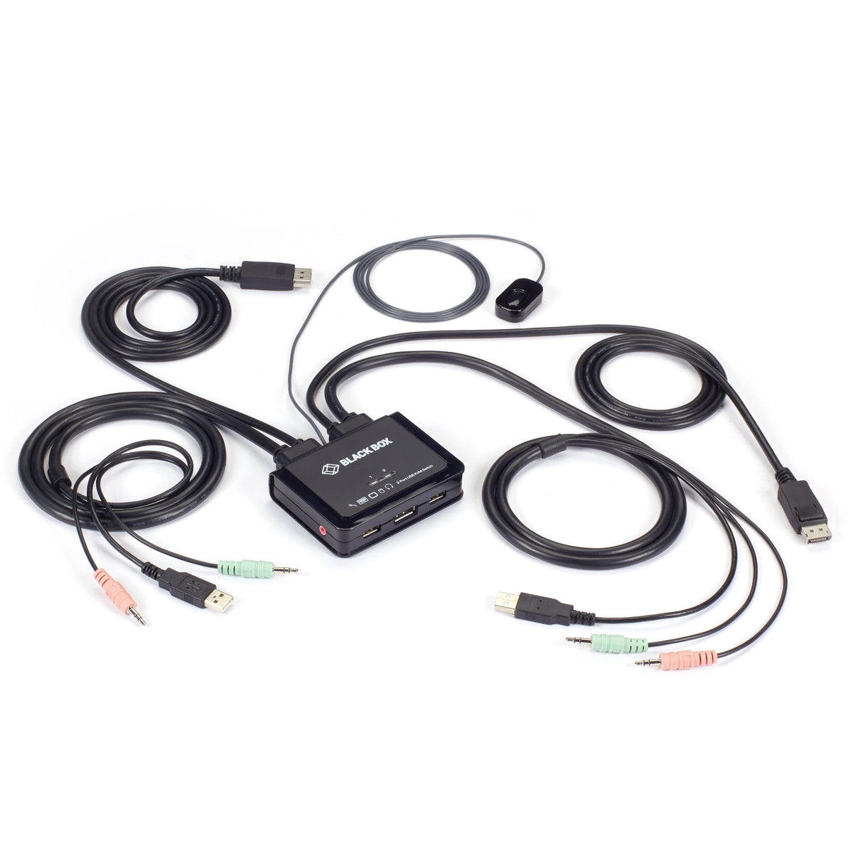 BLACK WITH DISPLAYPORT 1.2, THE KVM SWITCH SUPPORTS TODAYS DEMANDING RESOLUTIONS AT UP