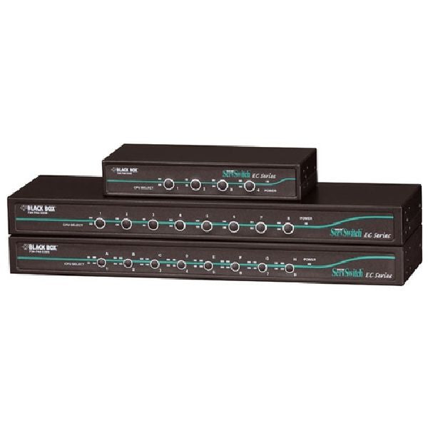 BLACK KVM SWITCH FOR PS/2 OR USB SERVERS AND USB CONSOLES - 4-PORT