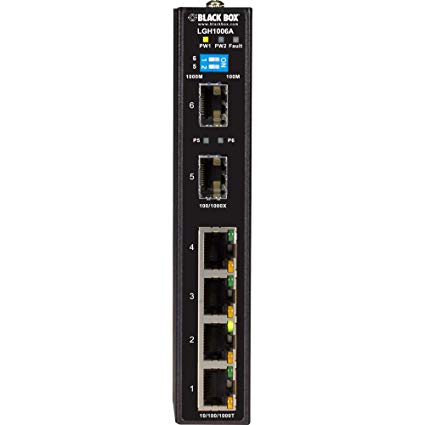 BLACK FOUR 10/100/1000 MBPS RJ-45 PORTS AND TWO 100/1000BASE-X SFP SLOTS. USE IN APPLI