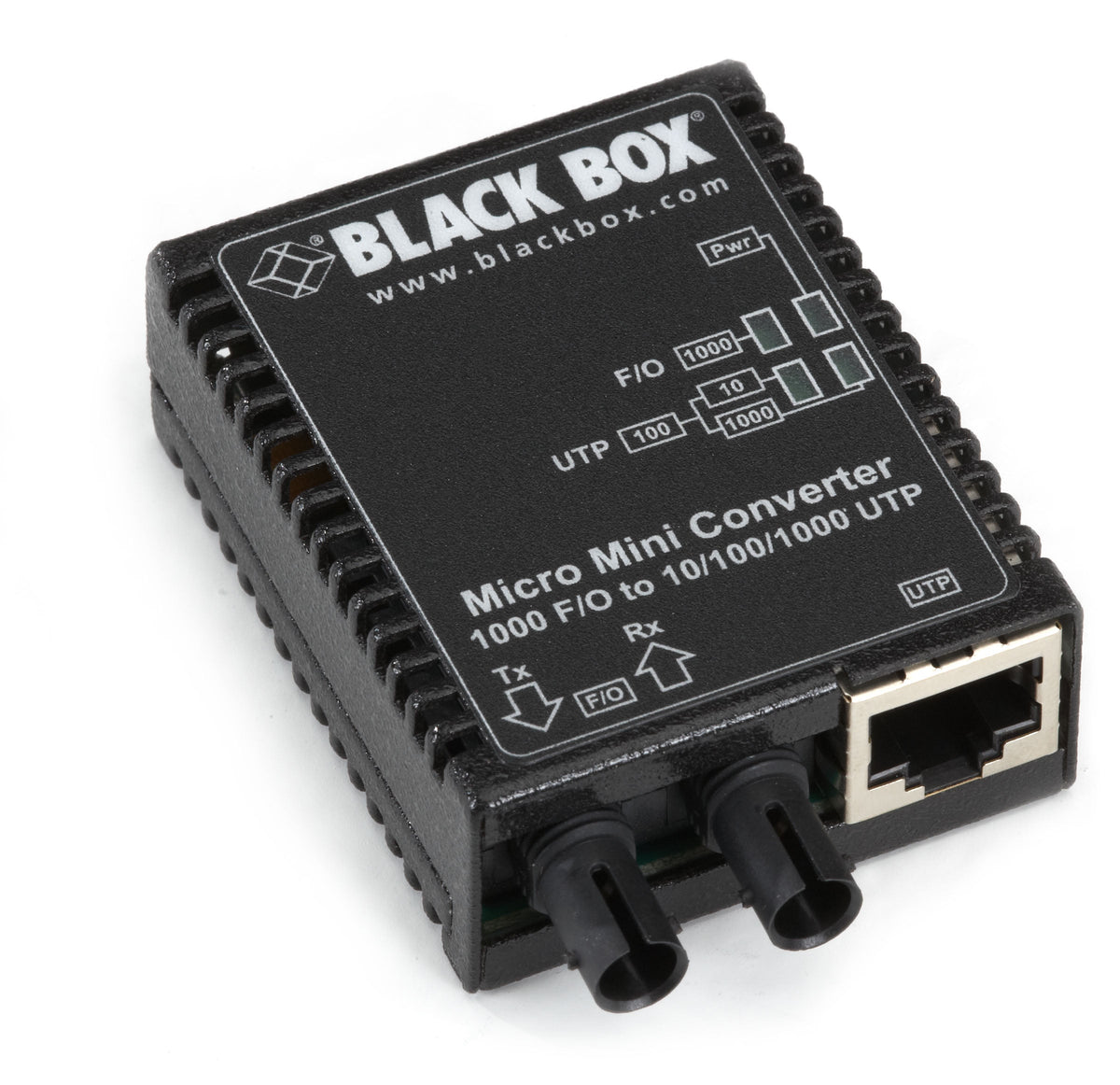 BLACK THE MICRO MINI MEDIA CONVERTER IS IDEAL FOR BRINGING FIBER TO THE DESKTOP AND FO