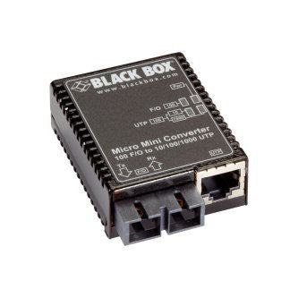 BLACK FAST ETHERNET (100-MBPS) MEDIA CONVERTER - 10/100/1000-MBPS COPPER TO 100-MBPS M