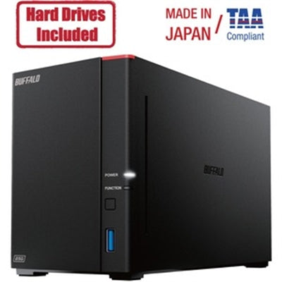 BUFFALO LINKSTATION 720D 16TB HARD DRIVES INCLUDED (2 X 8TB, 2 BAY)