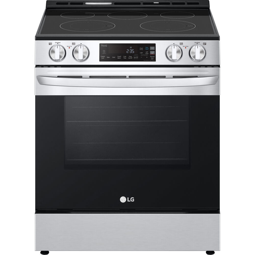 LGAPL 6.3 CF / 30" Electric Slide-In Range Self Clean ThinQ Printproof