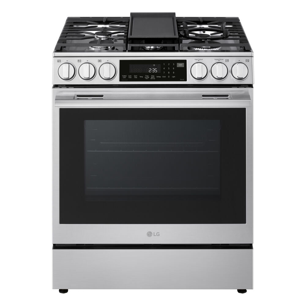 LGAPL 6.3 CF / 30" Smart Gas Slide-In Range InstaView Air Fry NEW Hndl