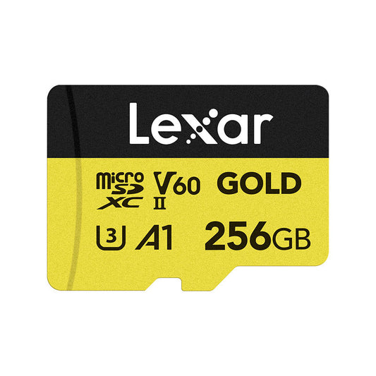 Lexar, Professional, GOLD, UHS-II MicroSDXC, V60 256GB,Memory Card
