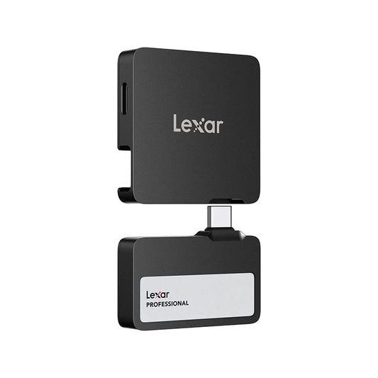 Lexar, 1TB, Go Portable SSD w/ Hub, Black