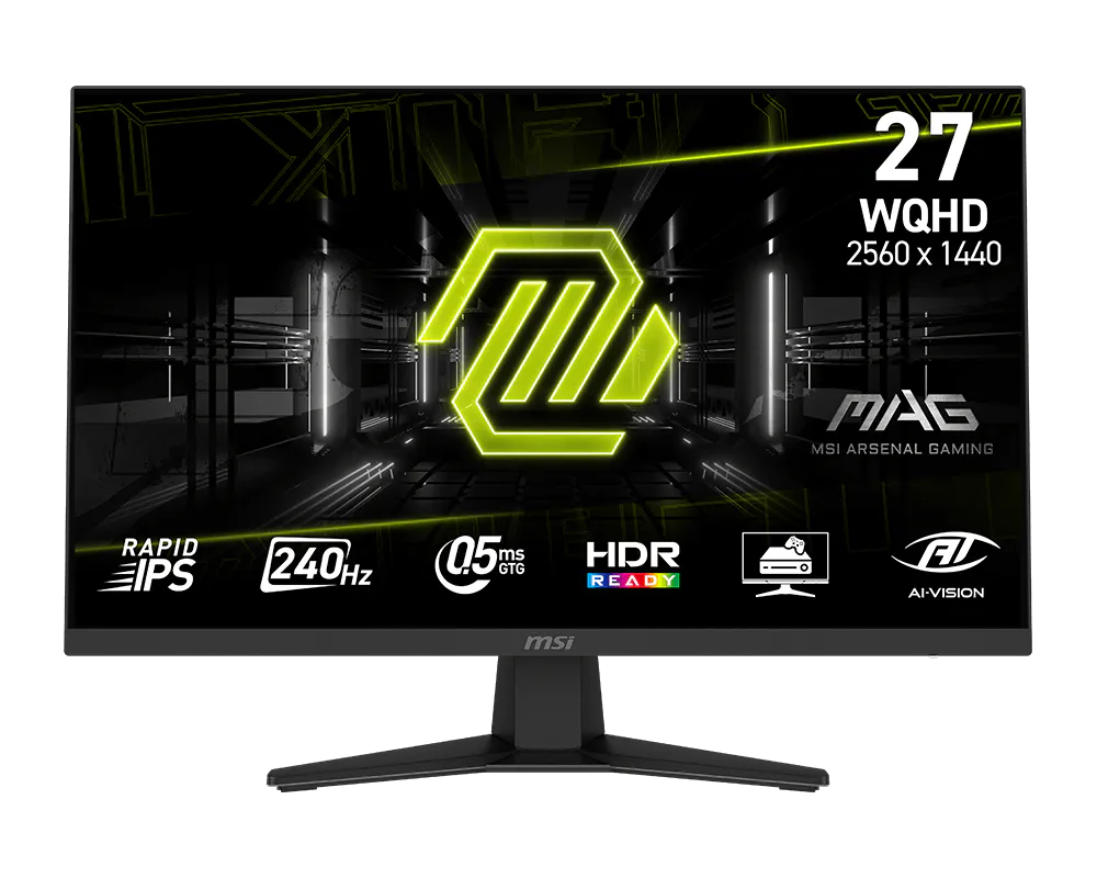 MSI MAG 274QF X24 - MAG274QFX24 - Gaming Monitor - 27" WQHD Rapid IPS FreeSync Display - HDMI - DisplayPort | SKU MSI-M27QFX