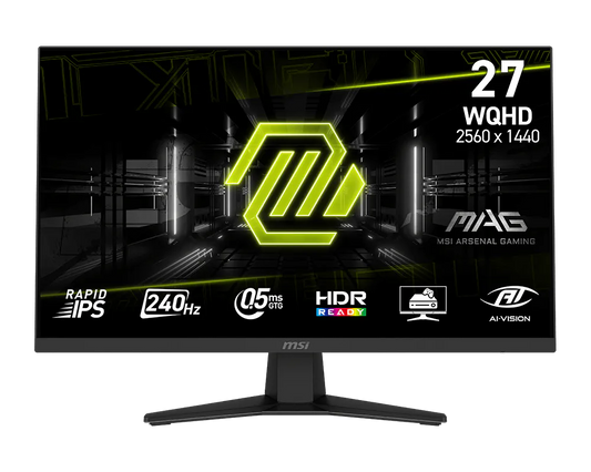 MSI MAG 274QF X24 - MAG274QFX24 - Gaming Monitor - 27" WQHD Rapid IPS FreeSync Display - HDMI - DisplayPort | SKU MSI-M27QFX
