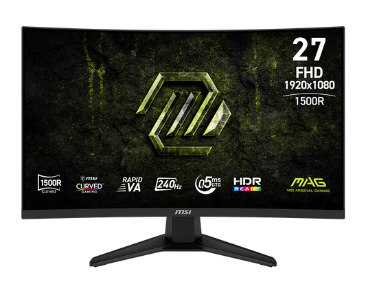 MSI MAG 275CF X24 27" Class Full HD Curved Screen Gaming LCD Monitor - 16:9 - Black | SKU MSI-M275FX