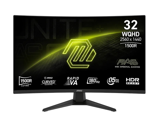 MSI MAG 321CQF E18 32" Class WQHD Curved Screen Gaming LCD Monitor - 16:9 - Black | SKU MSI-MG321Q