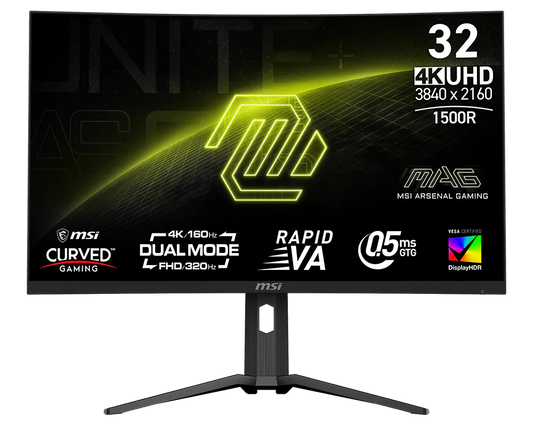MSI MAG 321CUPDF 31.5 inch VA UHD Display 320Hz AdaptiveSync Curved Gaming Monitor | SKU MSI-MAG32C