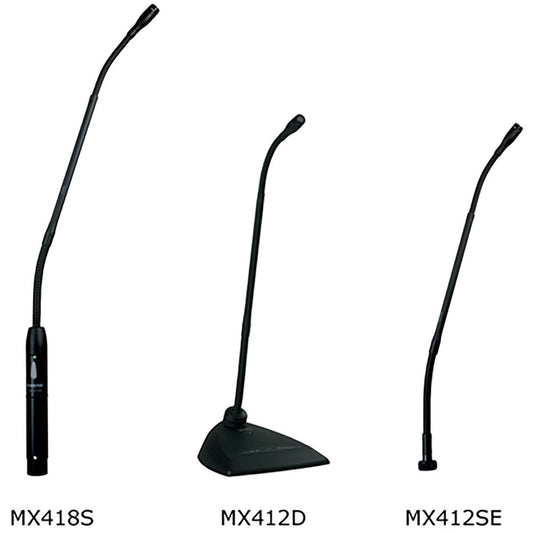 SHURE GOOSENECK MICROPHONE, ATTACHED DESKTOP BASE, SUPERCARDIOID, LENGTH 45 CM (18), W