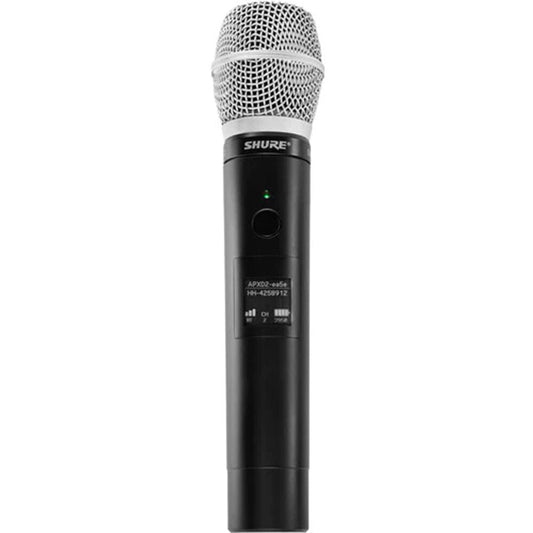 SHURE HANDHELD TRANSMITTER WITH INTERCHANGEABLE MIC CARTRIDGE: SM86 (CONDENSER, CARDIO