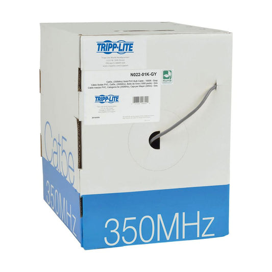 EATON BULK 1000FT CAT5E GRAY PATCH CABLE SOLID-CORE PVC CMR 350MHZ
