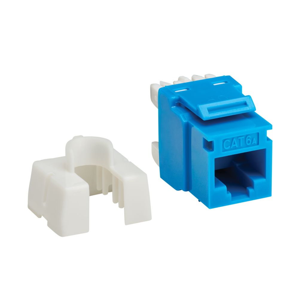 EATON CAT6 KEYSTONE JACK 4PPOE COMP 110/KRONE 568A/B RJ45 BLUE 25-PACK