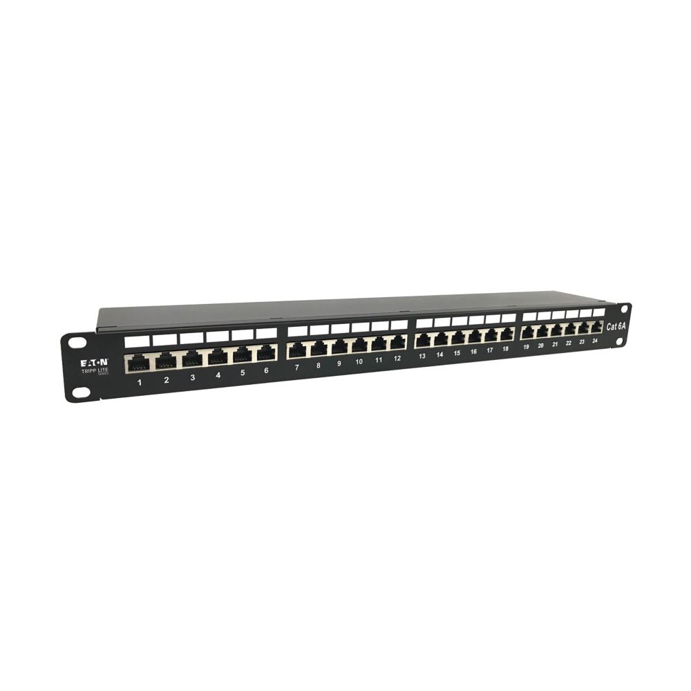EATON CAT6A PATCH PANEL SHIELDED STP 24PORT 10 GBPS 110 PUNCH DOWN 1U