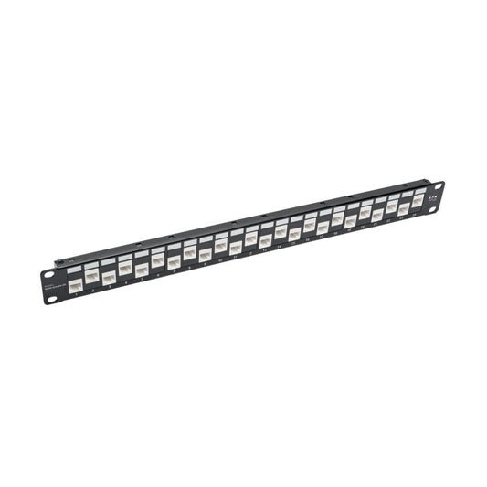 EATON 24PORT CAT6A CAT6 CAT5E FEED THROUGH OFFSET RJ45 1U PATCH PANEL