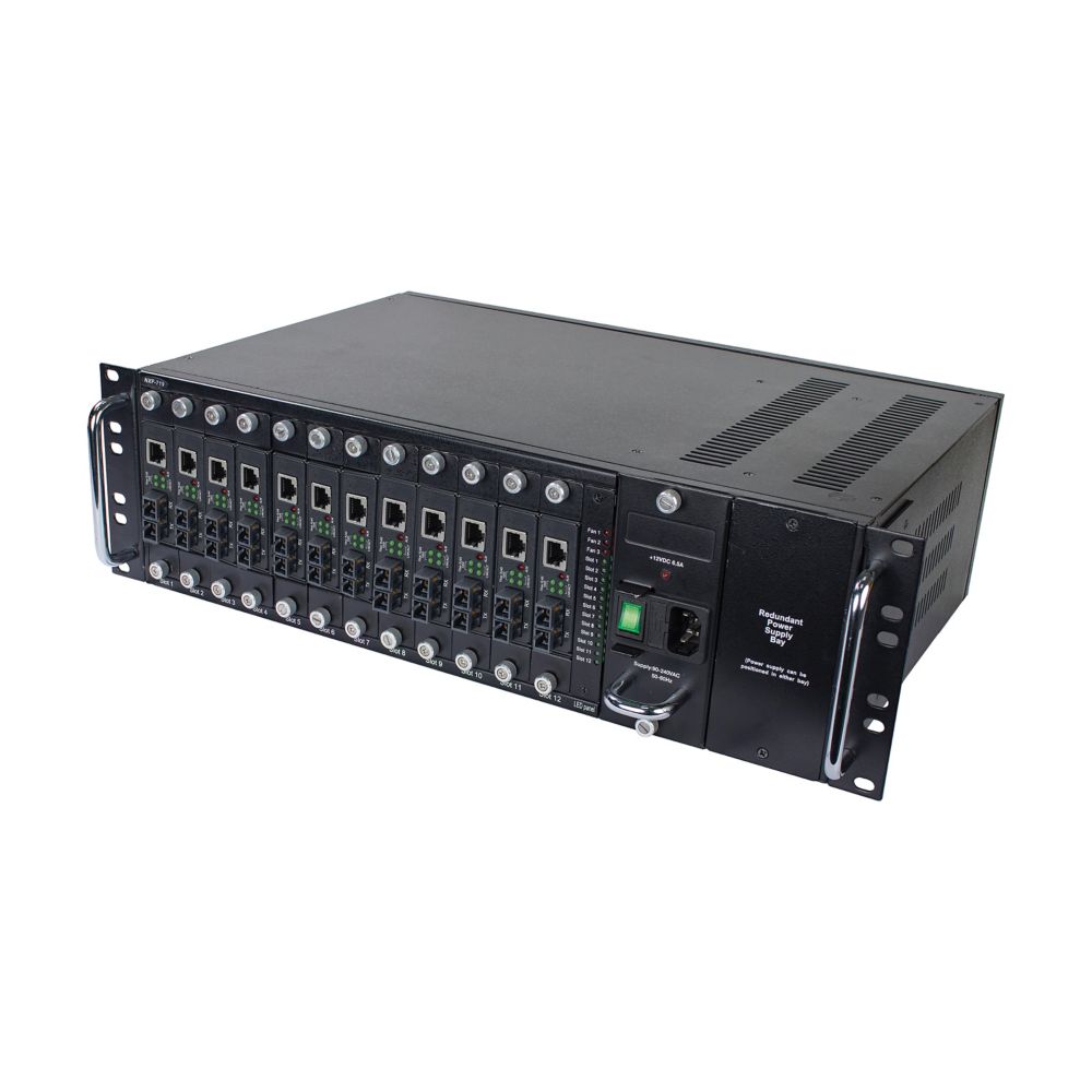 EATON TRIPP LITE SERIES 12-SLOT MEDIA CONVERTER CHASSIS FOR SELECT N784-H AND N7