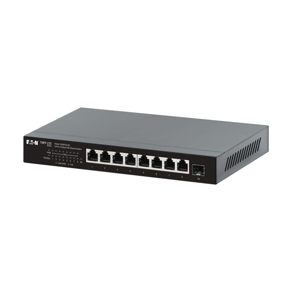 EATON DESKTOP GIGABIT ETHERNET SWITCH UNMANAGED POE+ 8-PORT 2.5 GBPS 100W