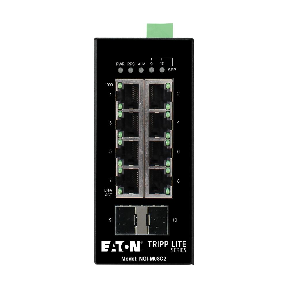 EATON TRIPP LITE SERIES 8-PORT MANAGED INDUSTRIAL GIGABIT ETHERNET SWITCH - 10/1