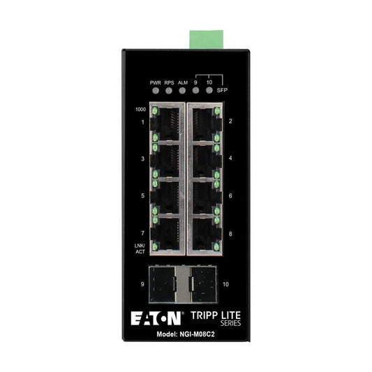 EATON TRIPP LITE SERIES 8-PORT MANAGED INDUSTRIAL GIGABIT ETHERNET SWITCH - 10/1