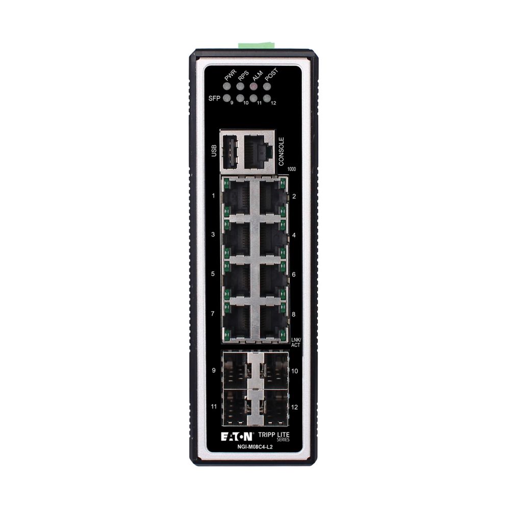 EATON TRIPP LITE SERIES 8-PORT MANAGED INDUSTRIAL GIGABIT ETHERNET SWITCH - LAYE