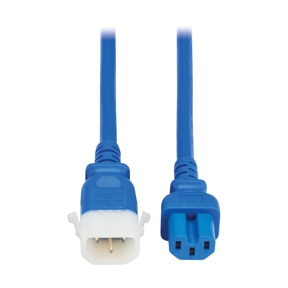 EATON TRIPP LITE SERIES PDU POWER CORD C15 TO P-LOCK C14 HEAVY-DUTY 15A 250V 14AWG 3FT