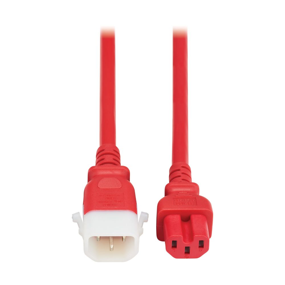 EATON TRIPP LITE SERIES PDU POWER CORD C15 TO P-LOCK C14 HEAVY-DUTY 15A 250V 14AWG 3FT