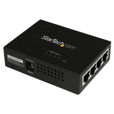 StarTech 4 ptGigabit PoE Injector TAA