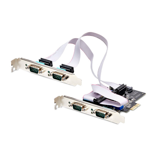 StarTech 4-PORT SERIAL PCIE CARD, QUAD-PORT PCI EXPRESS TO RS232/RS422/RS485 (DB9) SERIAL