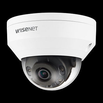 HANWHA WISENET Q NETWORK OUTDOOR VANDAL DOME CAMERA, 5MP @ 30FPS, 2.8MM FIXED FOCAL LEN