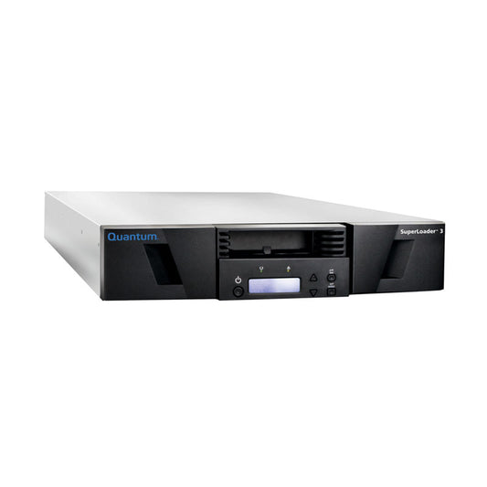 Quantum SuperLoader 3, one LTO-8HH tape drive, Model C 16 slots, 6Gb/s SAS, rackmount, barcode reader