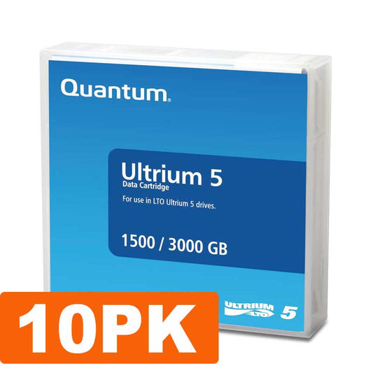 Quantum Tape, LTO, Ultrium-5, 1.5TB/3.0TB, 10/pk W/Cases