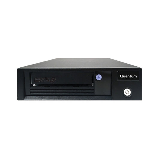 Quantum LTO-9 Tape Drive, Half Height, Tabletop, 12Gb/s SAS, Black, 12Gb/s SAS HBA Bundle, TAA Comp