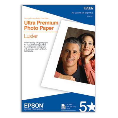 Epson 13"x19" Size Premium Luster Photo Paper (50 sheets)