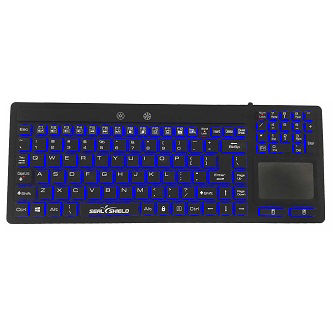 SEAL TOUCH GLOW SILICONE WIRED KEYBOARD EDGE ILLUMINATED KEYS WITH TOUCH PAD DIS