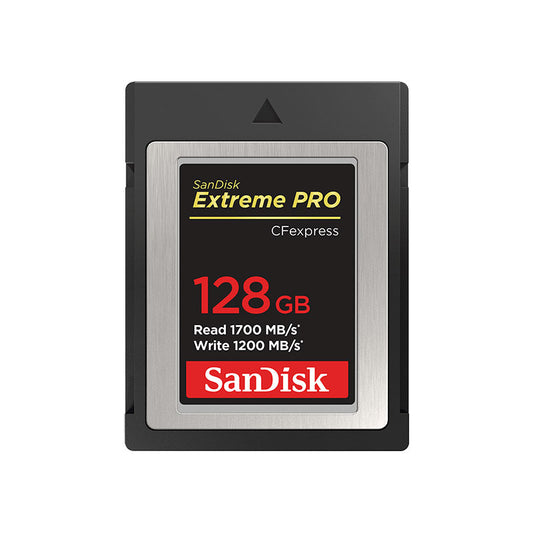 SanDisk Extreme Pro CFexpress Card, 128GB, Type B, 1700/1200 MB/s, W/JC,R